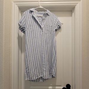 J Crew Striped Shirt Dress, NWOT